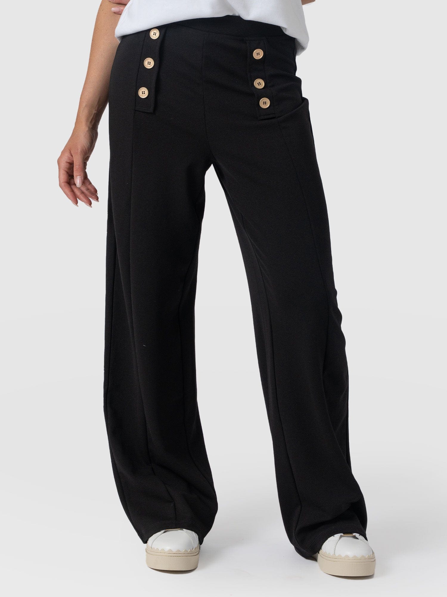 Chelsea Pant Black Jersey - Women's Pants | Saint + Sofia® USA